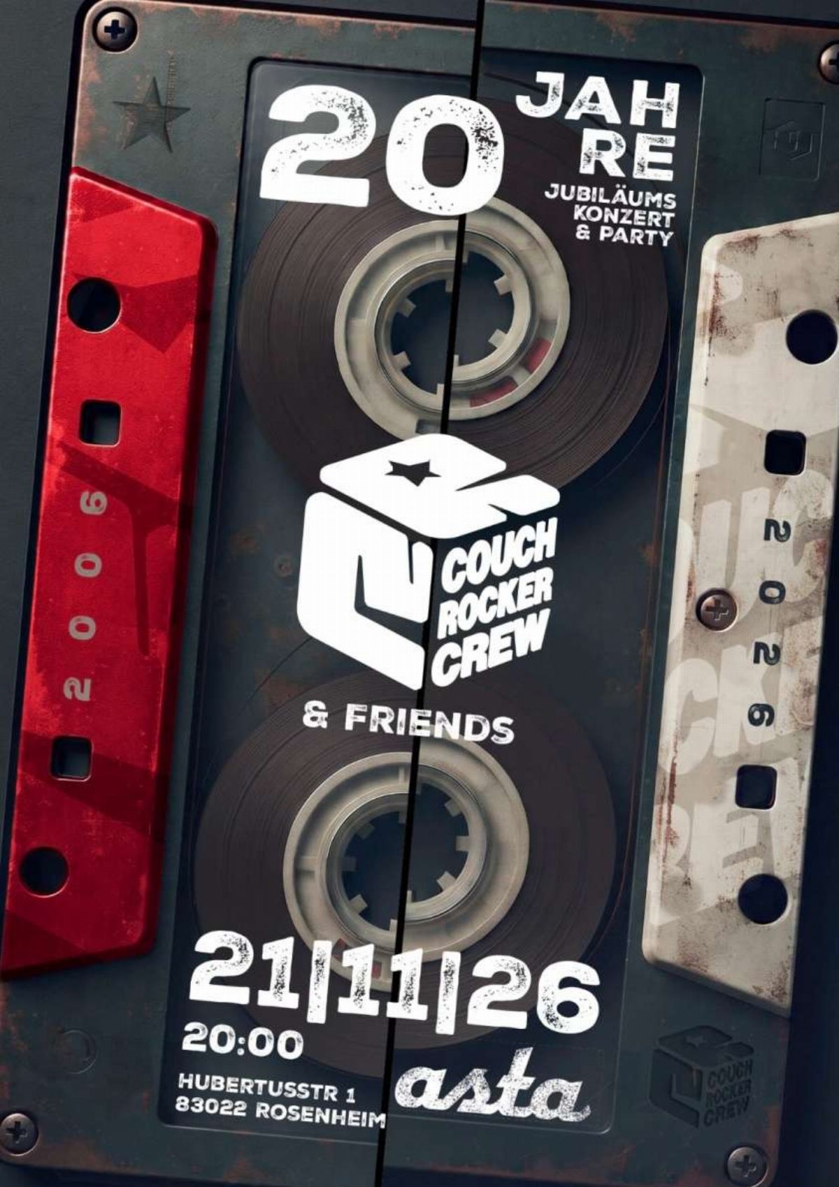 Flyer Couch Rocker Crew 20 Jahre Jubiläum