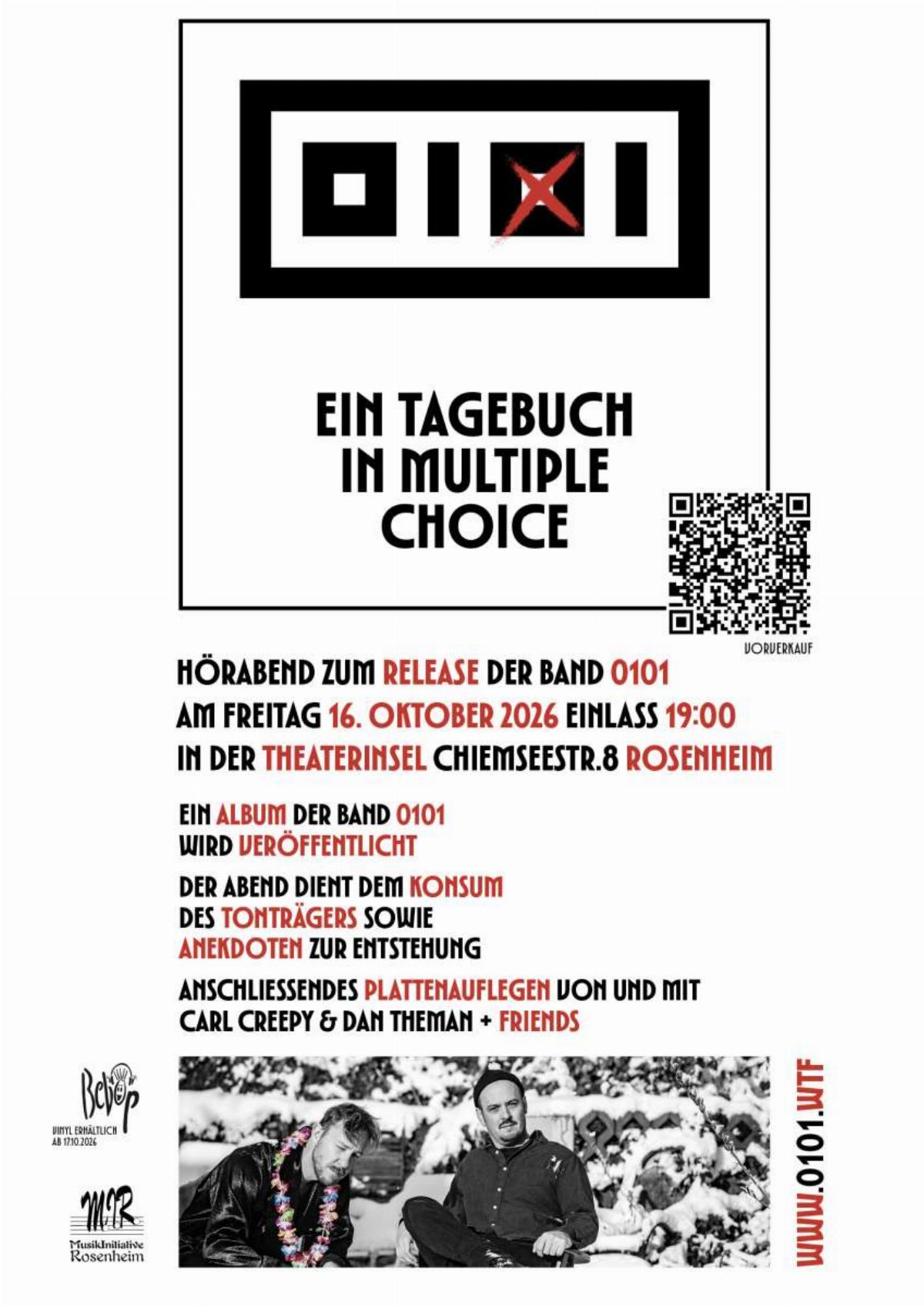 Ein Tagebuch in Multiple Choice - Release Party der Band 0101