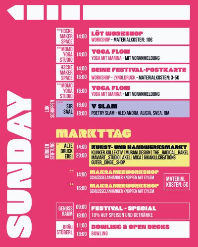 »Festival mit V« Rosenheim - Programm Sonntag