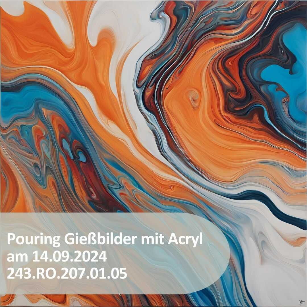 VHS Malkurs »Pouring Gießbilder« mit Acryl