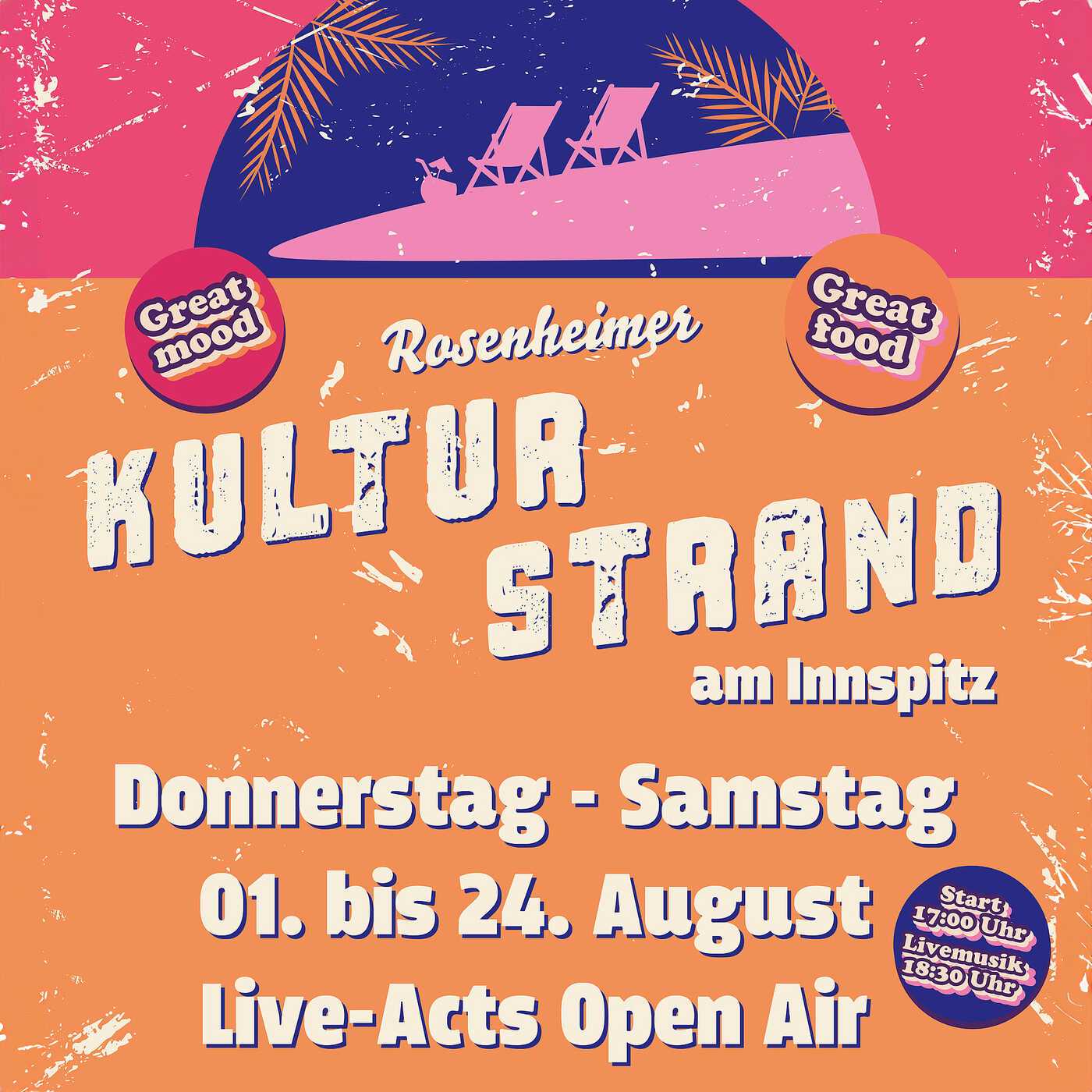 Mit Sommer-in-Rosenheim zum Kulturstrand am Innspitz