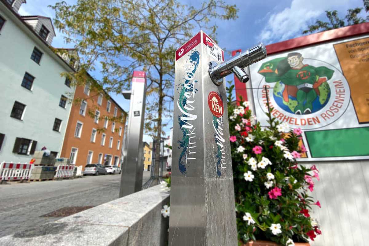 Am Salzstadel steht jetzt auch eine Trinkwasser-Säule