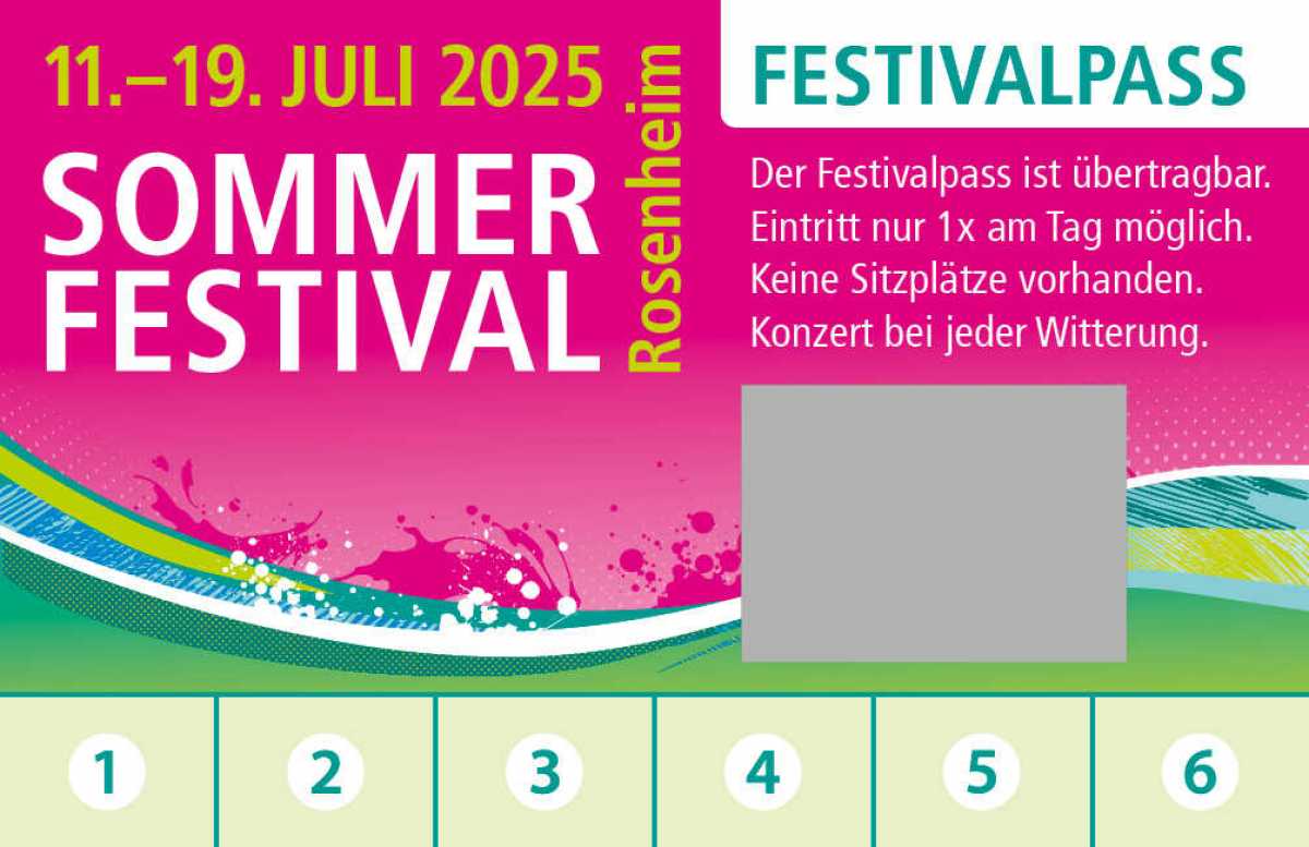 Sommerfestival Rosenheim Festivalpässe Anfang Dezember 2024